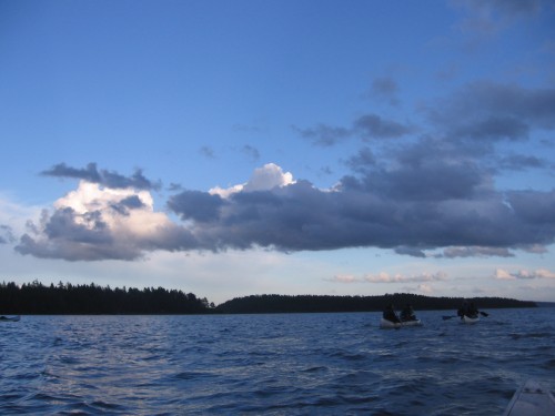 Auf einem See in Schweden